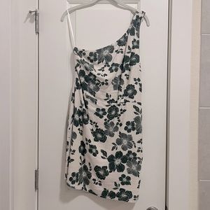 A&F Green Floral One Shoulder Dress